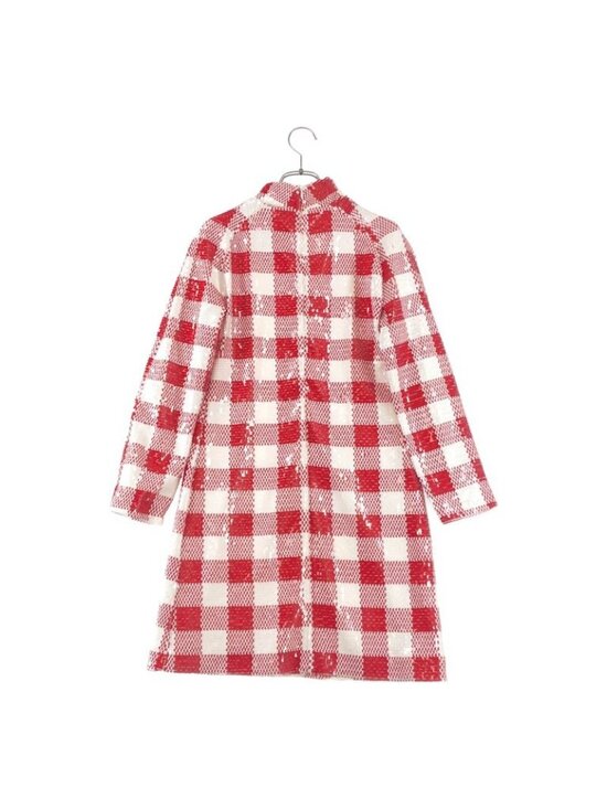 Gucci Vault la Veste Custom Sequin Check Dress S White Red - Picture 4 of 8